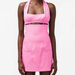 SOLD - Jacquemus Limao Pink Halter Dress NWT